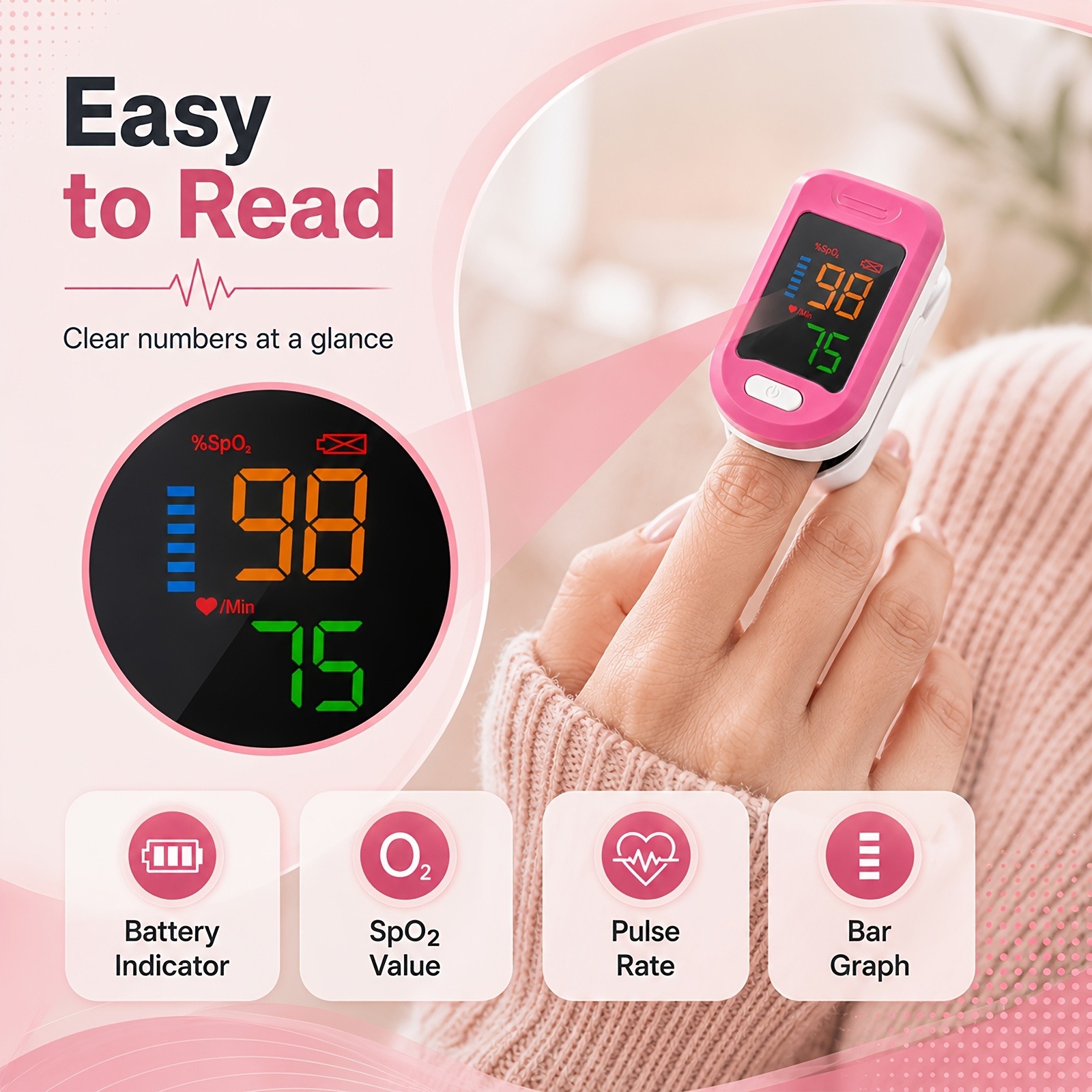 Fingertip Pulse Oximeter SpO2  - đánh giá và giá Do Oxygen Meter